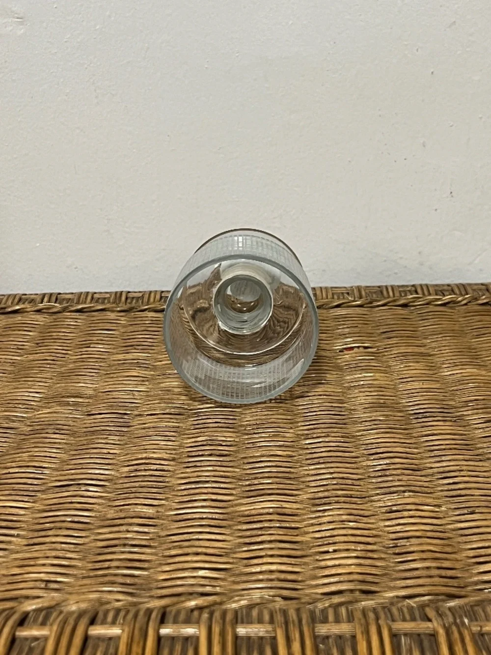 Pottery Barn Marin Etched Glass Hurricane Candle Holder